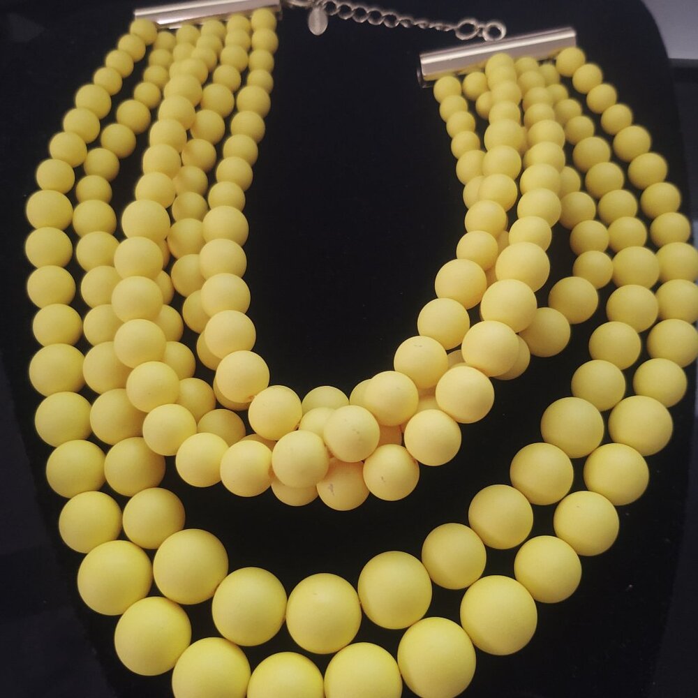 Yellow Pearl Necklace